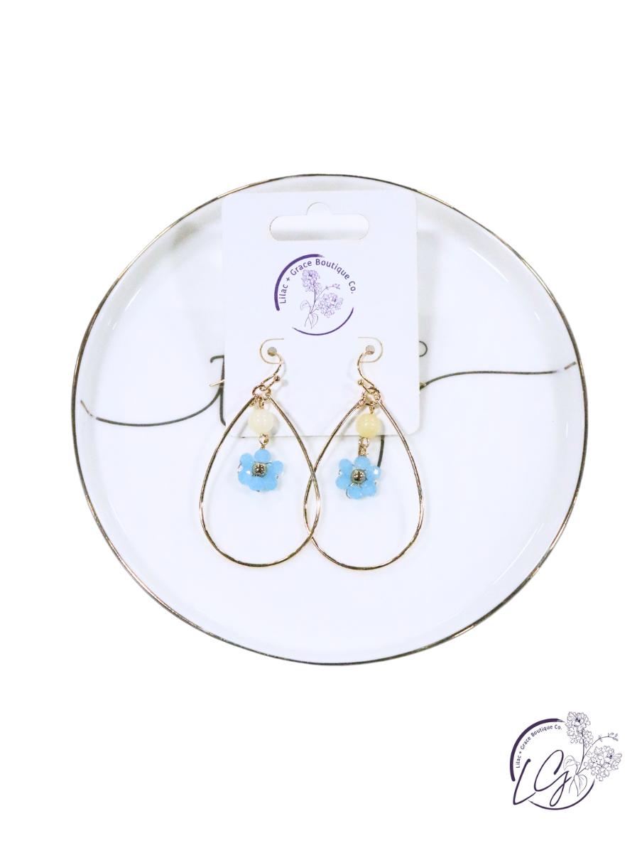 Flower Teardrop Earring