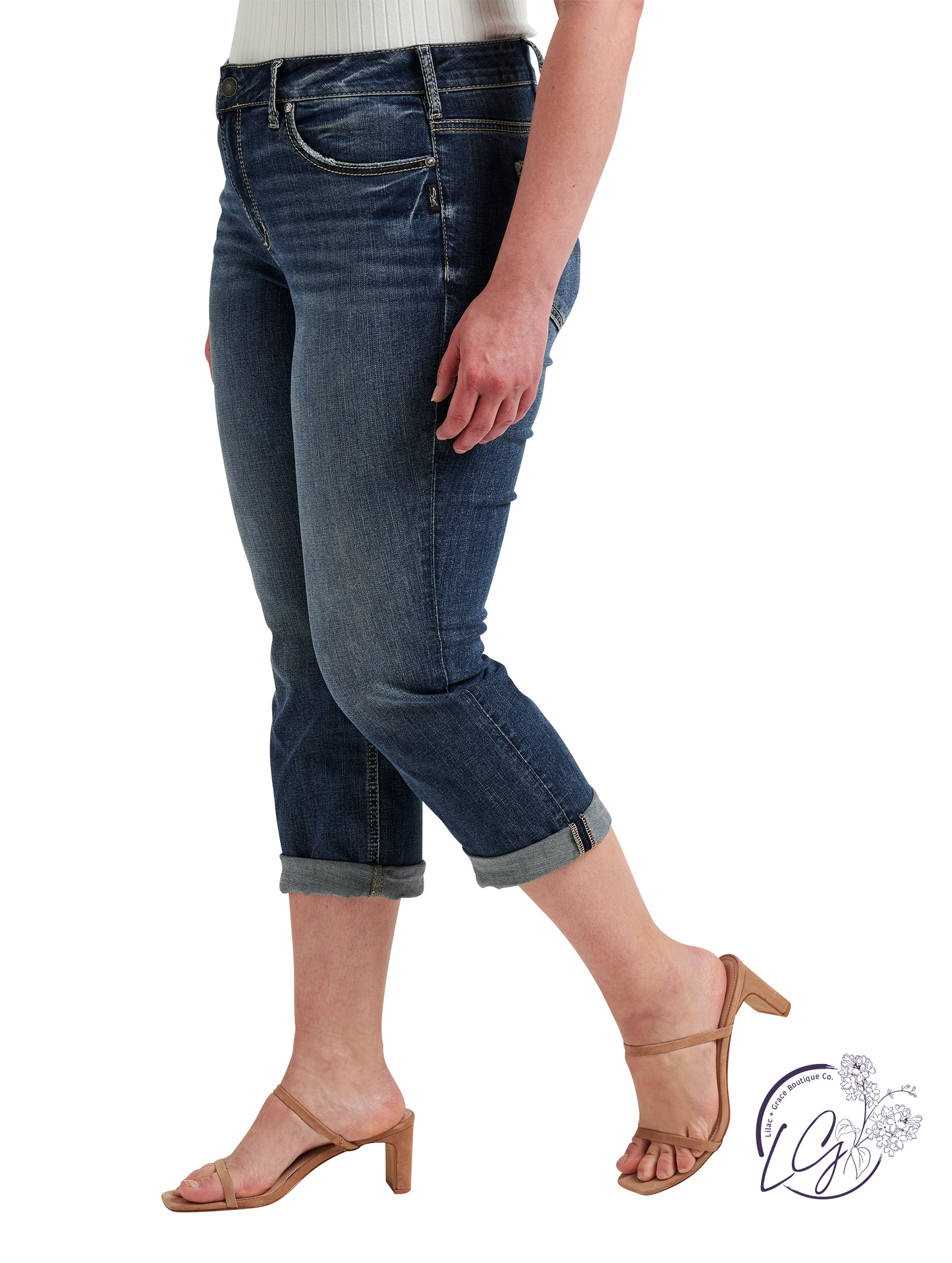 Americana Mid Rise Capri Non-Distress by Silver Jeans