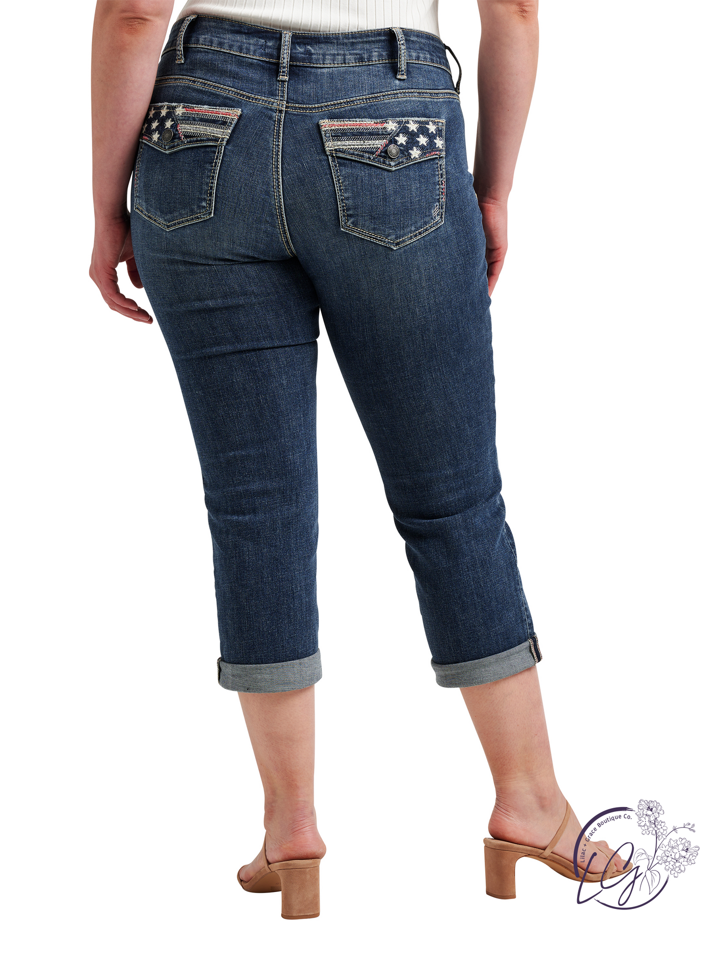 Americana Mid Rise Capri Non-Distress by Silver Jeans