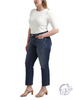 Curvy Salem Mid Rise Straight Crop Jeans by Silver Jeans