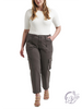Curvy Makenna Suki Mid Rise Cargo Pants by Silver Jeans