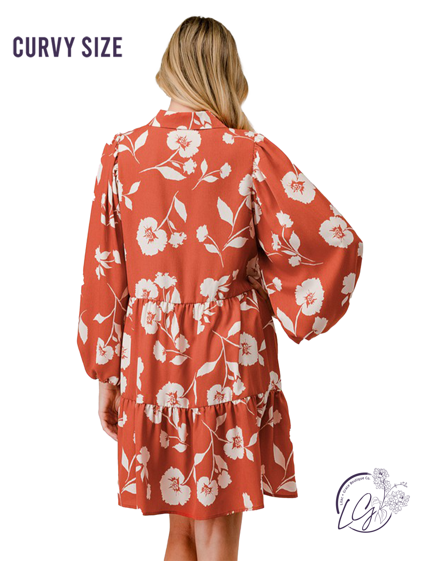 Curvy Tiered Floral Dress