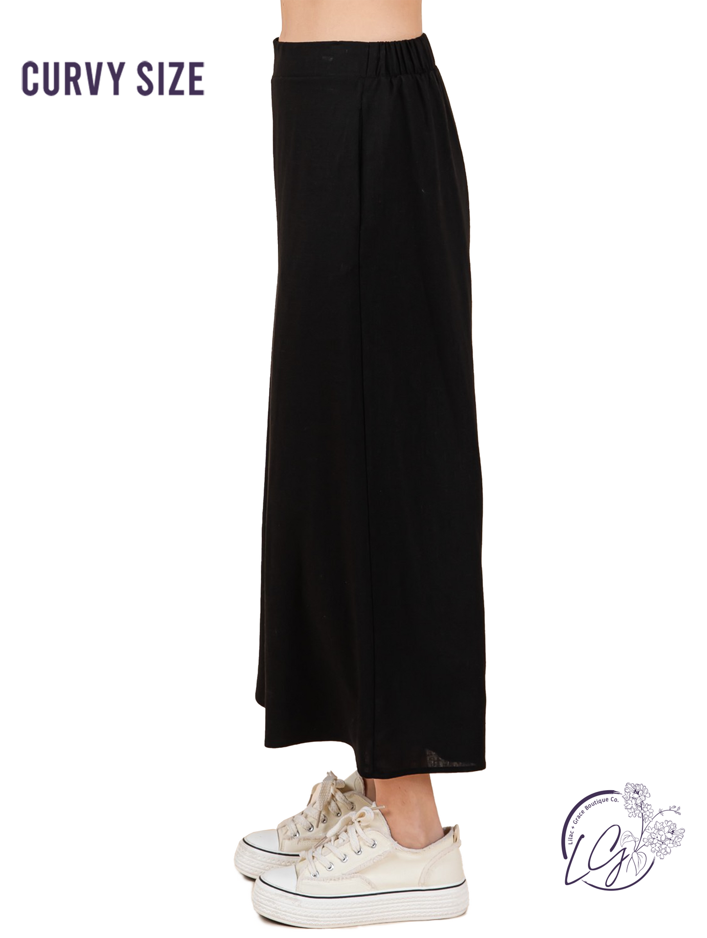 Curvy Light & Luxe Wide Leg Linen Pants