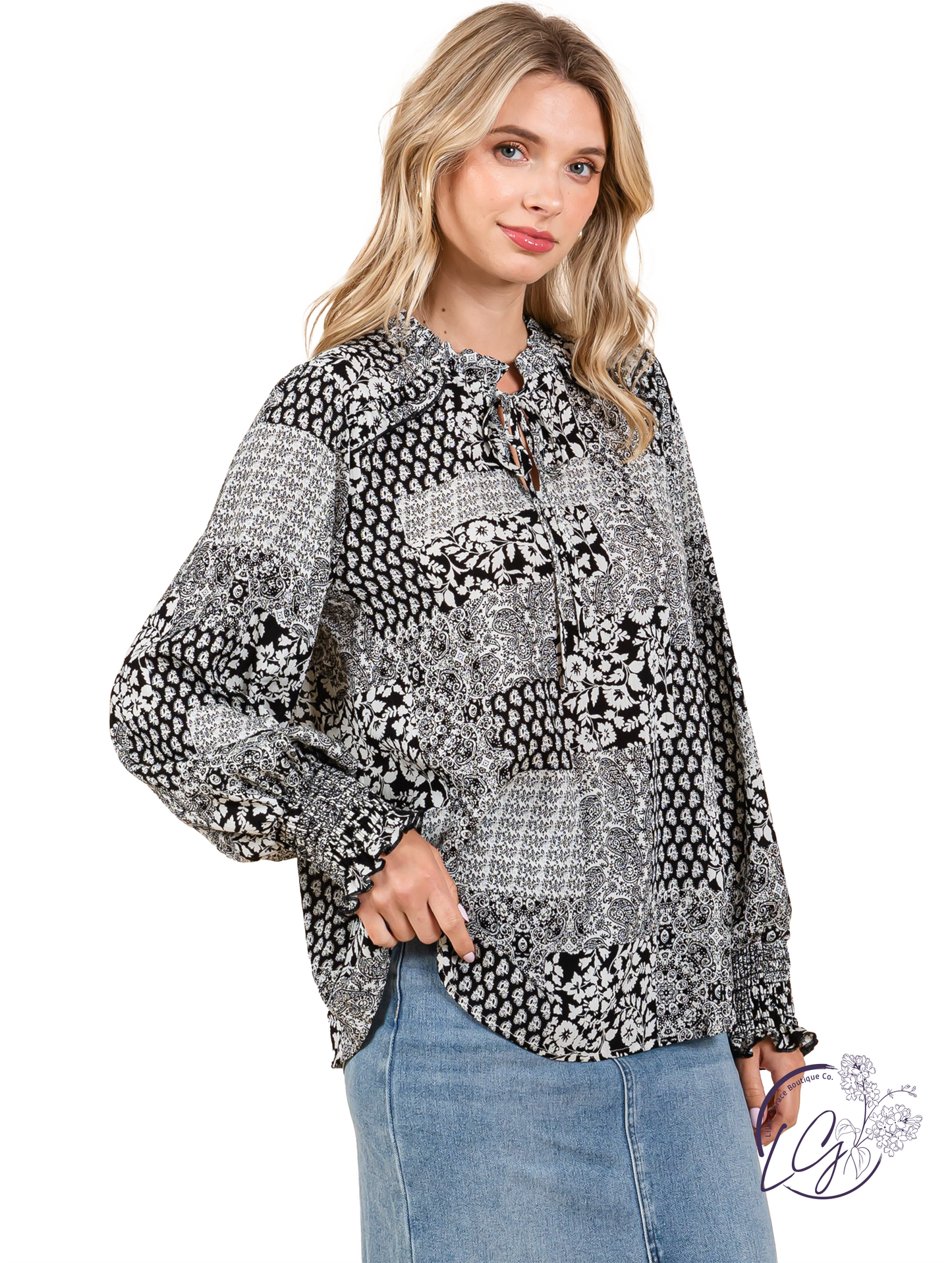 Multi-Print Blouse