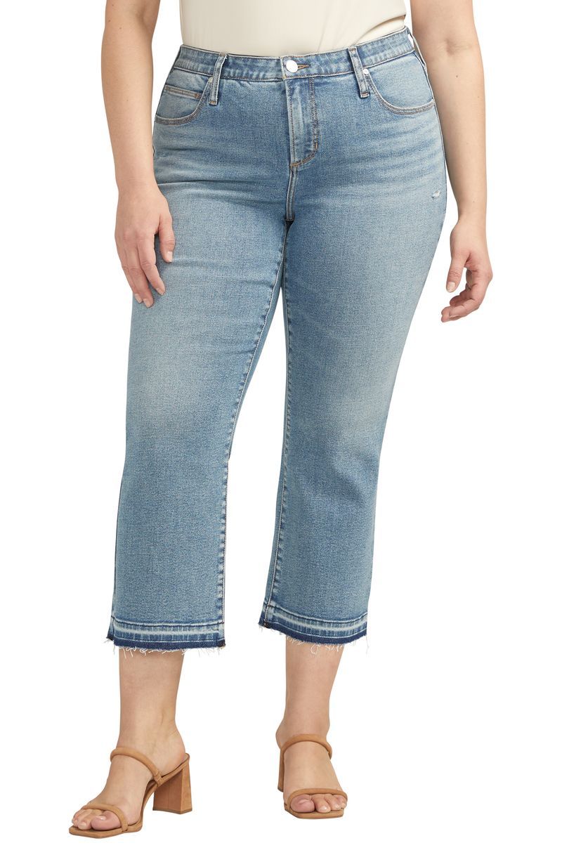Curvy Lou Mid Rise Cropped Bootcut by Silver Jeans