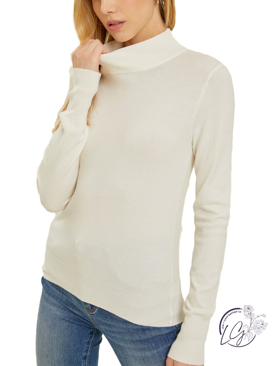 Graceful Glow Mockneck Sweater