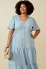 Curvy Meadow Breeze Denim Dress