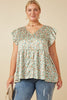Curvy Spring Fling Floral Top