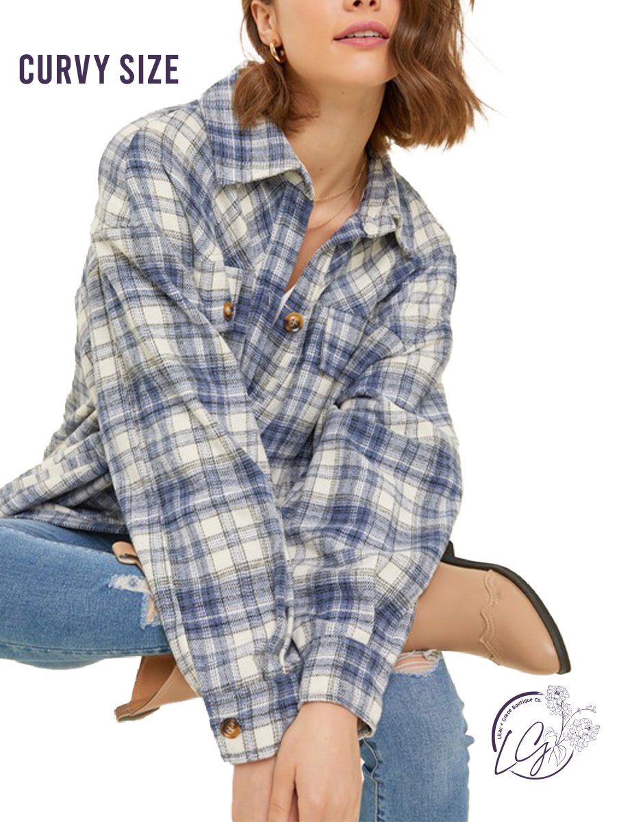 Curvy Plaid Parade Shacket