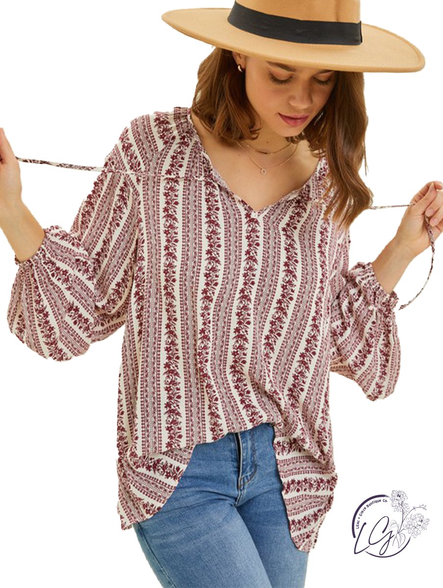 Breezy Boho Flare Blouse