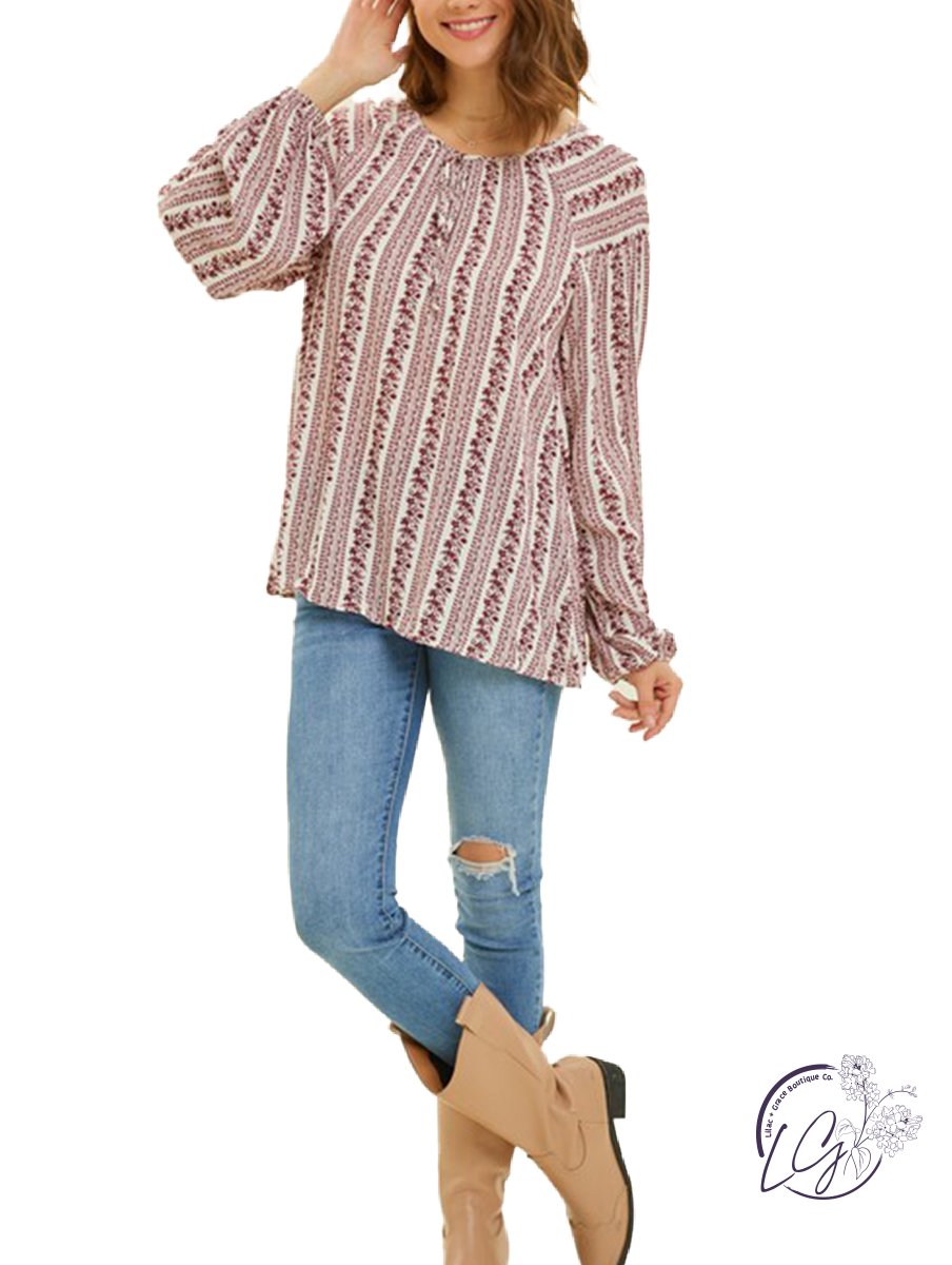 Breezy Boho Flare Blouse