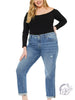 Curvy Isa Mid Rise Slim Boyfriend By Kancan