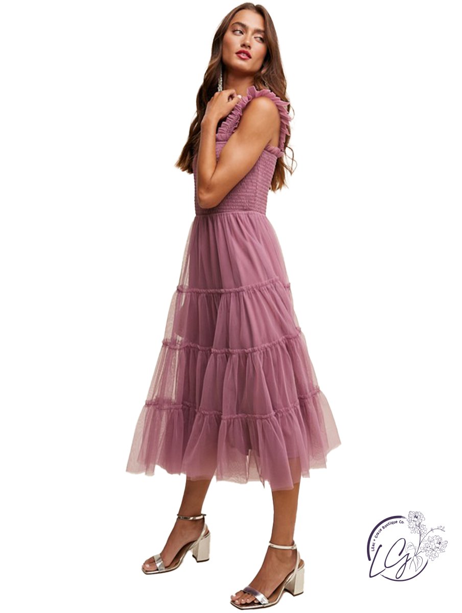 Moonlit Mirage Ruffle Tiered Dress