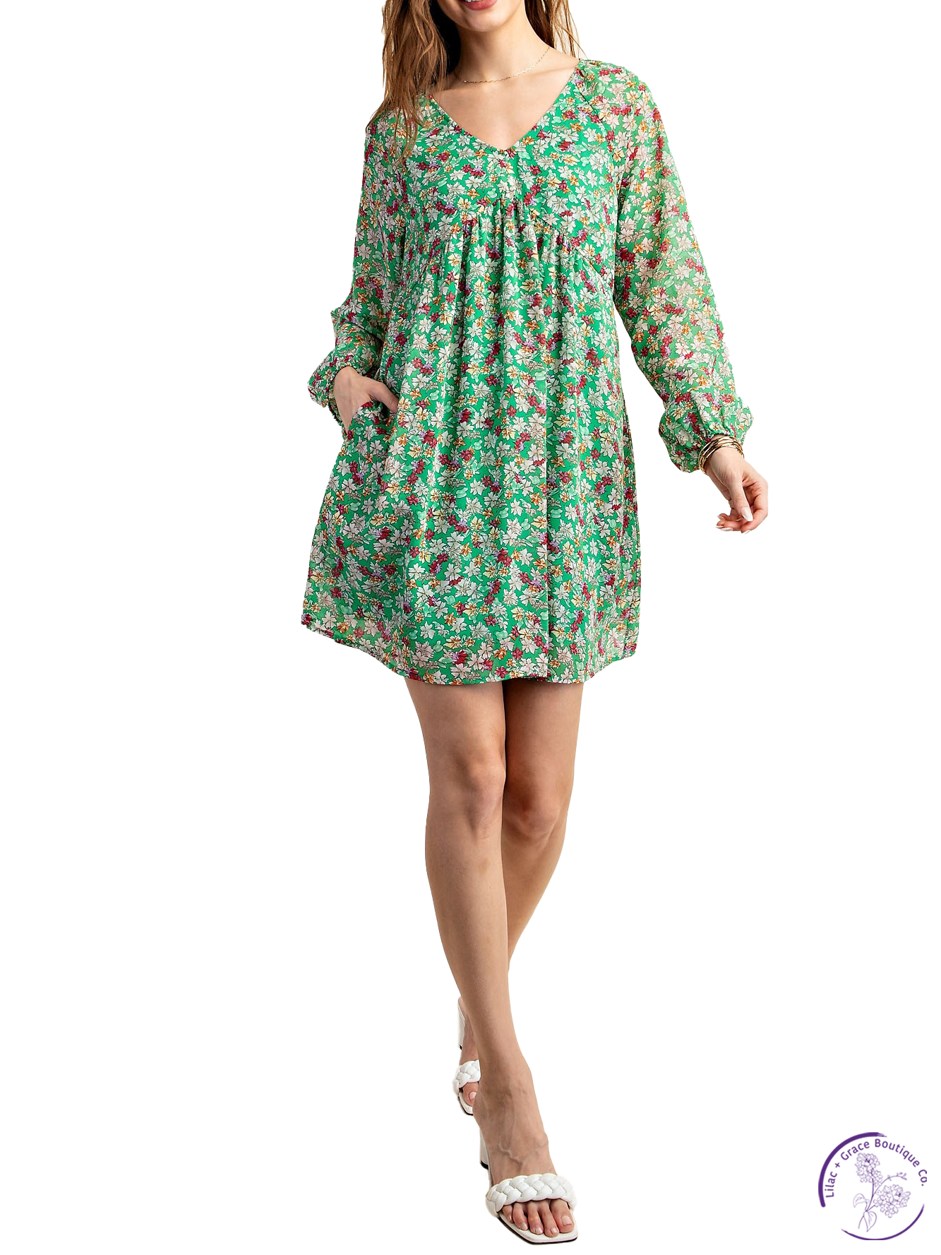 Garden Gala Chiffon Mini Dress