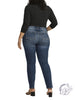 Curvy Elyse Mid Rise Straight Leg Jeans