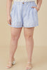 Curvy Lace & Line Shorts