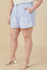 Curvy Lace & Line Shorts