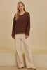Mocha Drift Striped Sweater