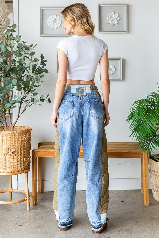 The Aspen Quilted Contrast Jean