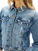 Rhinestone & Adventures Denim Jacket By Judy Blue