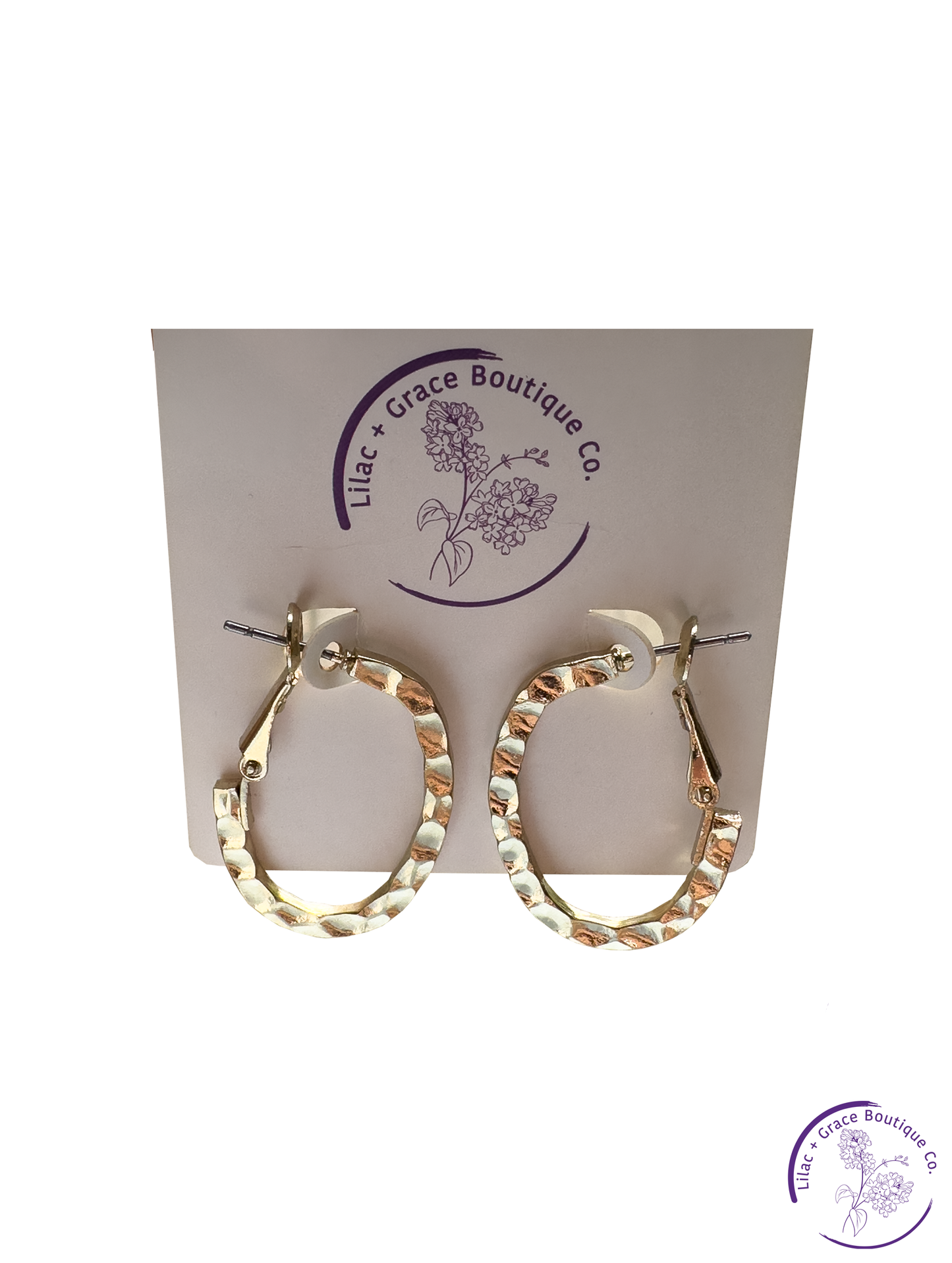 Hammered Gold Hoops