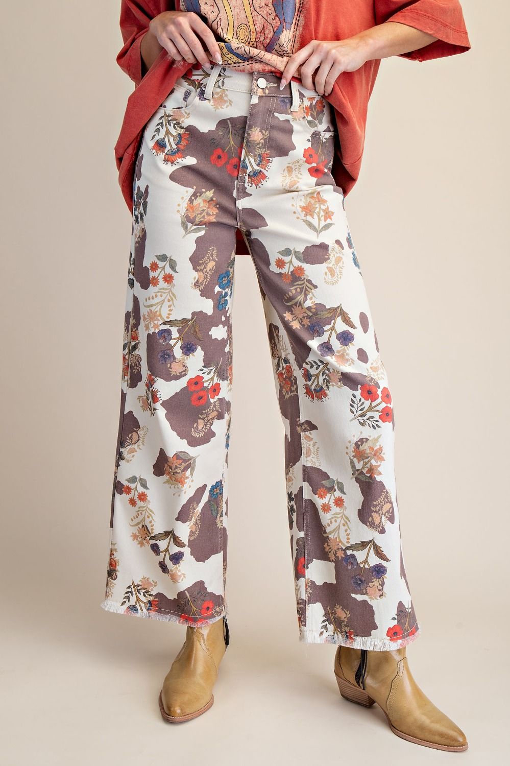 Western Wildflower Wide Leg Pants