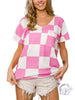 Plaid Patchwork Pocket Serenity Top