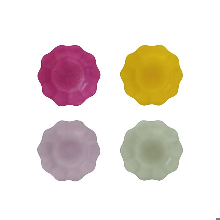 Glass Scalloped Plates