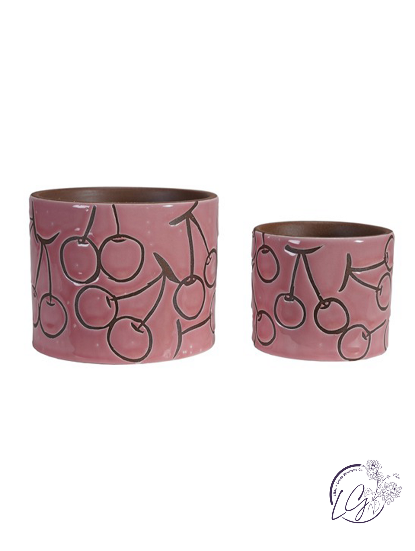 Cherry Stoneware Planter