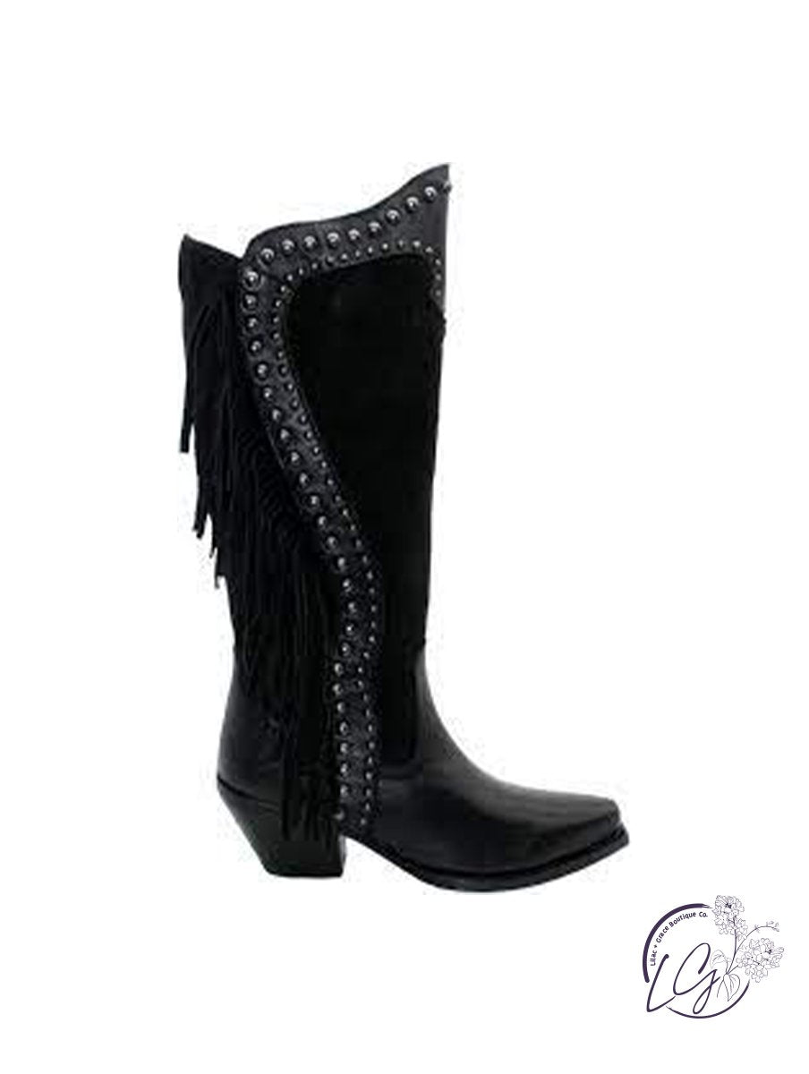 Palomino Leather Boot w/ Studs