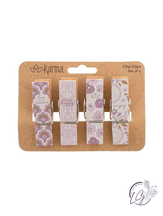 Chip Clips Lilac Patterns