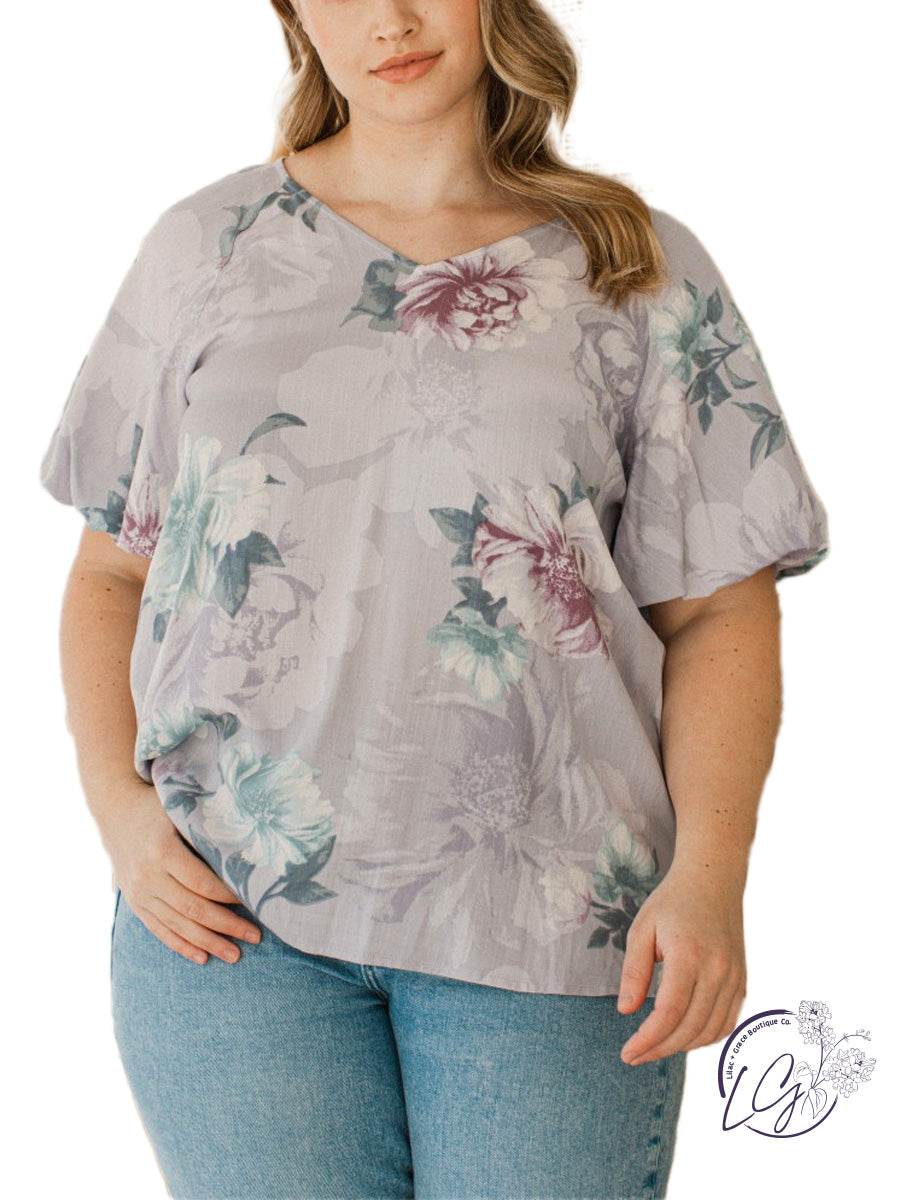 Curvy Sweet Floral Top