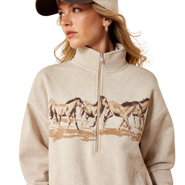 Ariat Running Wild 1/2 Zip Sweatshirt