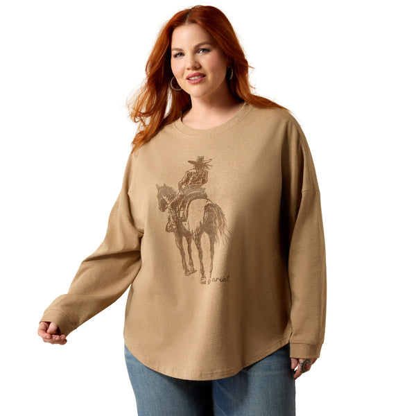 Ariat Canvas Oversized Long Sleeve T-Shirt
