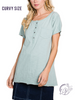 Curvy Sweet & Salty Henley Short Sleeve