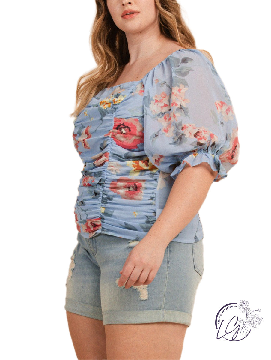 Curvy Petals In Bloom Blouse