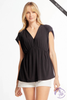 Curvy Midnight V-Neck Top