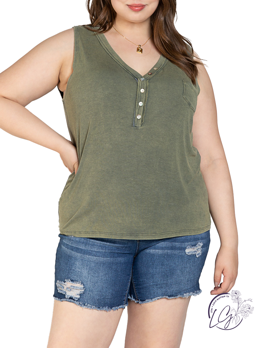 Curvy Forgetting The Rules V-Neck Tank