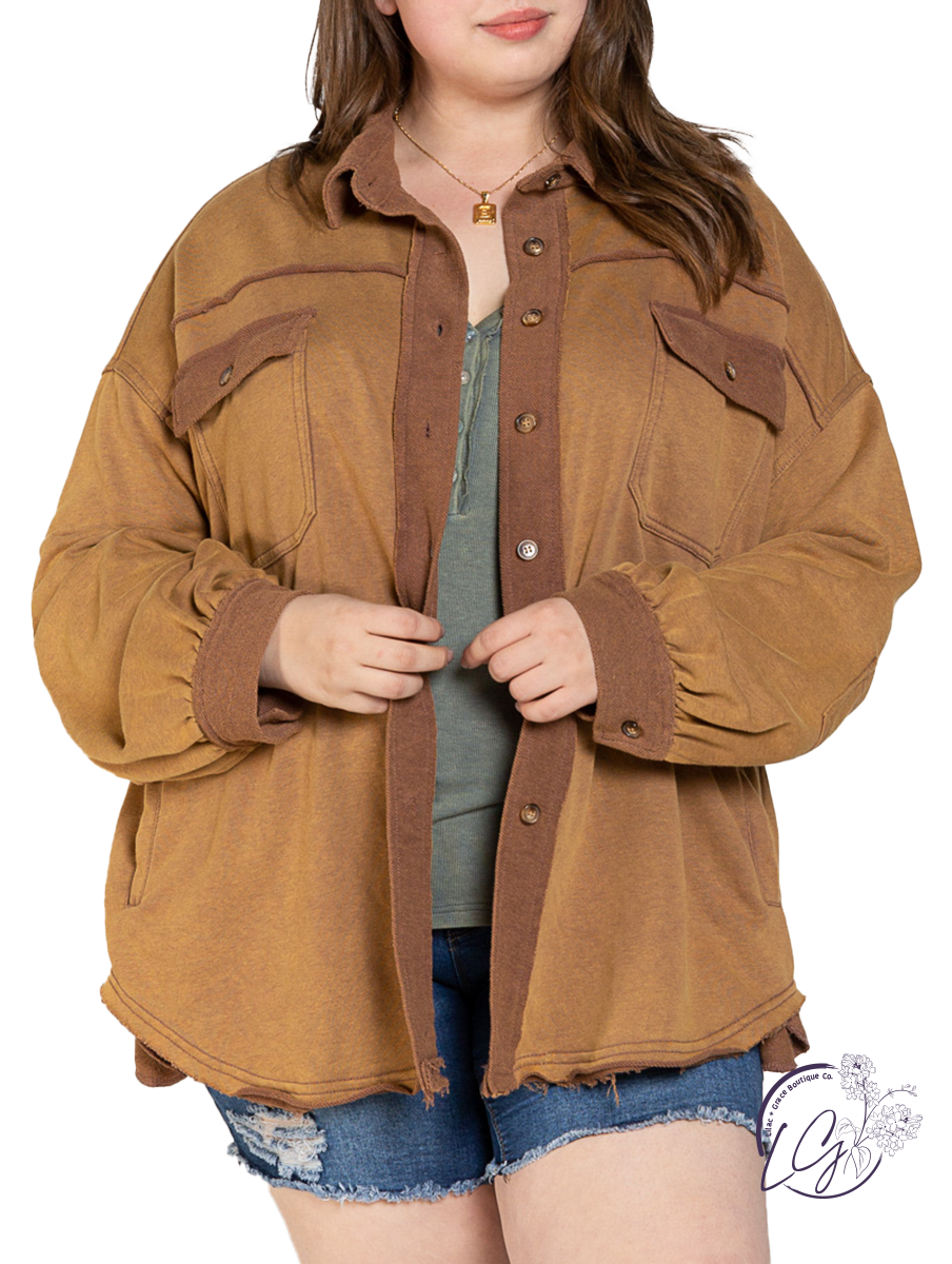 Curvy Upgrade The Classic Look French Terry Jacket