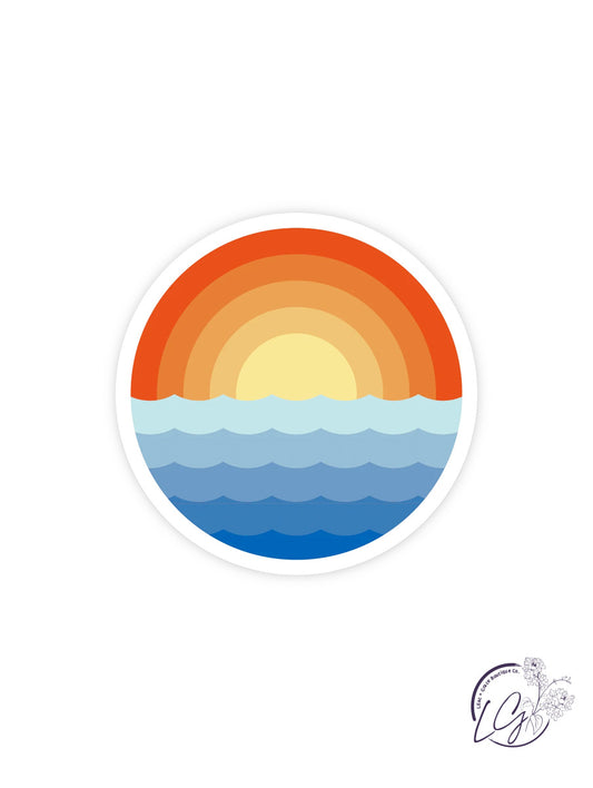 Sunrise Waves Sticker