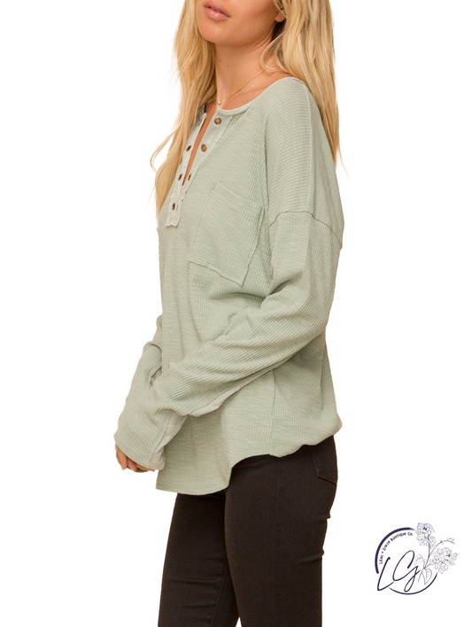 (SALE)Can I Call You Ribbed Long Sleeve