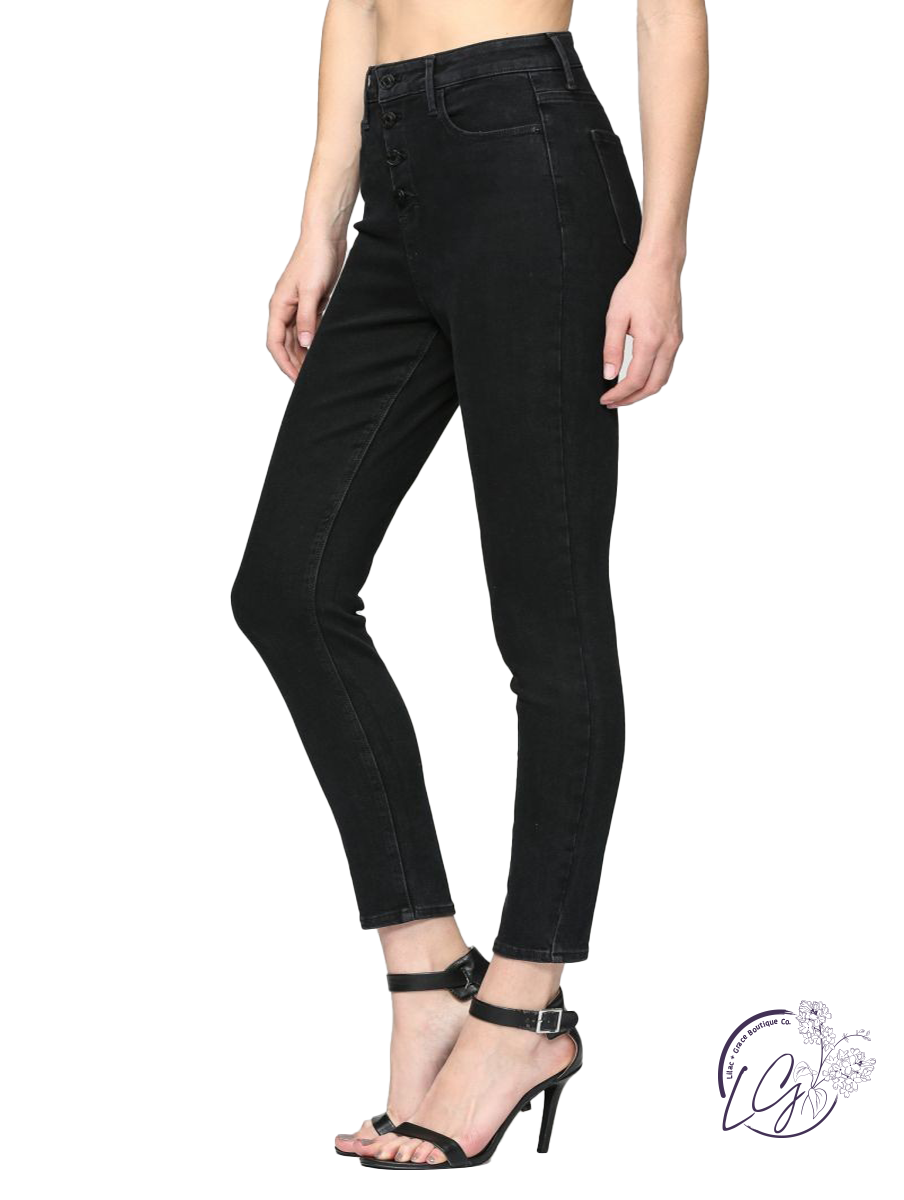 Taylor High-Rise Button Fly Skinny by Hidden Jeans