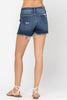 Curvy Olivia Mid-Rise Patch Cut Off Shorts by Judy Blue