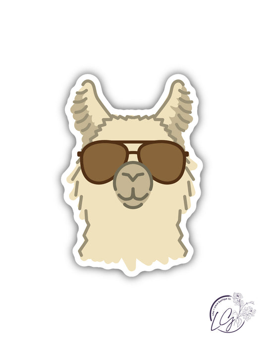 Llama Aviator Sticker