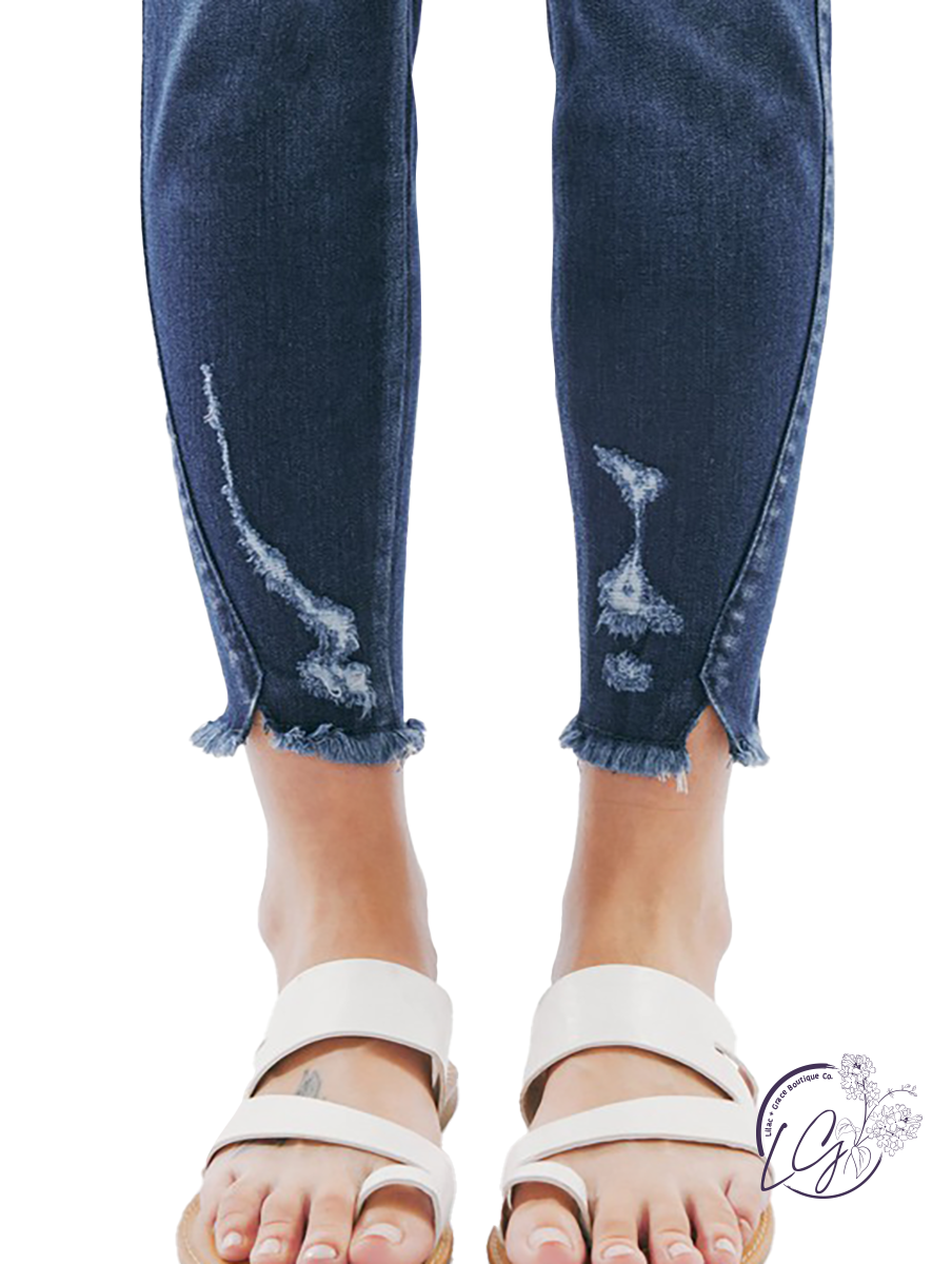 Rose Mid-Rise Ankle Skinny Jean by KanCan