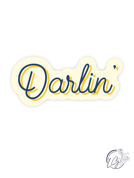 Darlin' Script Sticker