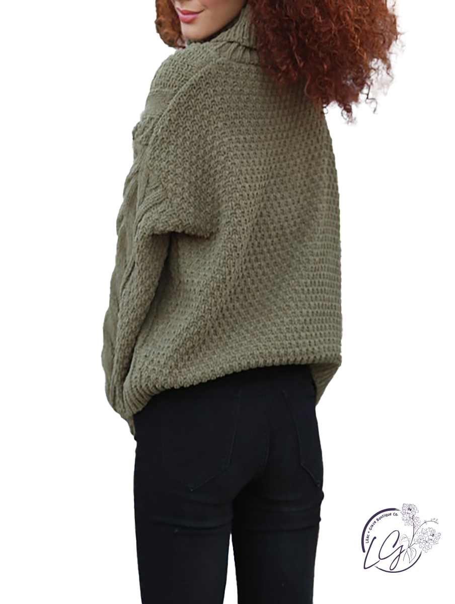 Always A Friend Chenille Cowl Neck Sweater