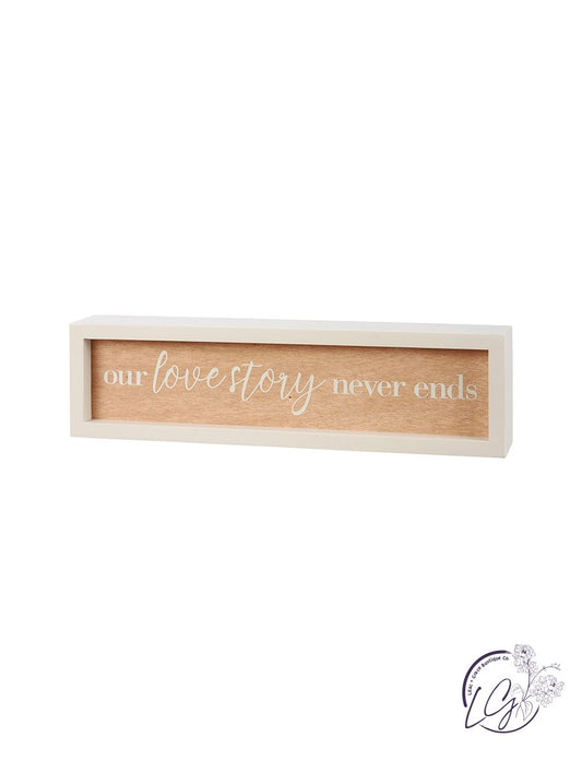 Love Story Inset Box Sign