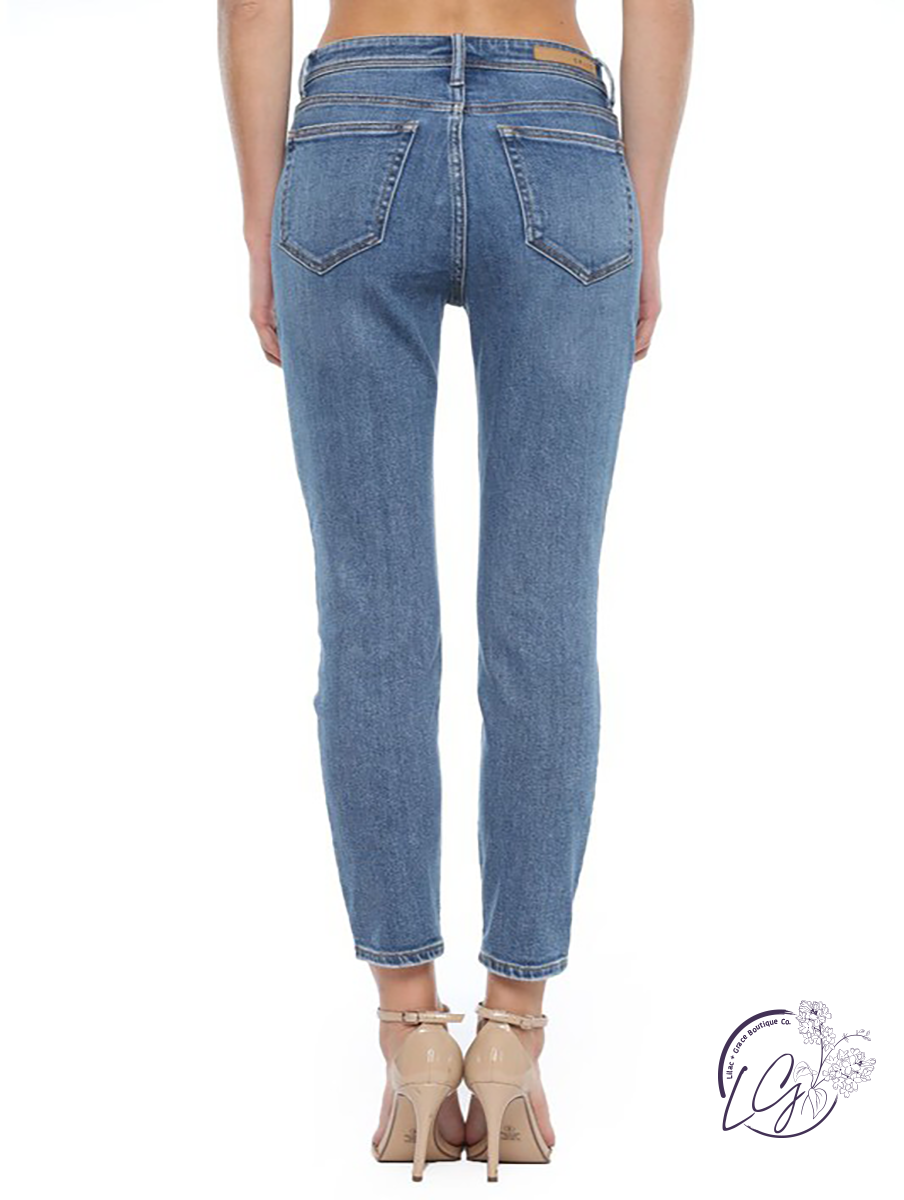 Hallie High-Rise Button Fly Mom Skinny by Cello Jeans