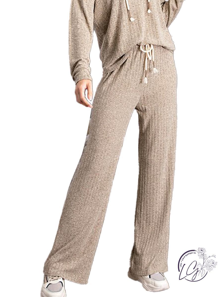 Set The Mood Ribbed Lounge Pants